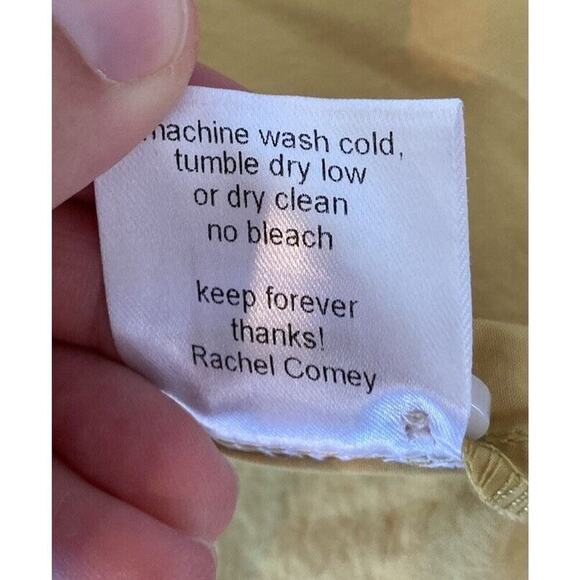 Rachel Comey Short Sleeve Button Up Shirt Size Medium Women’s Yellow - Picture 6 of 8